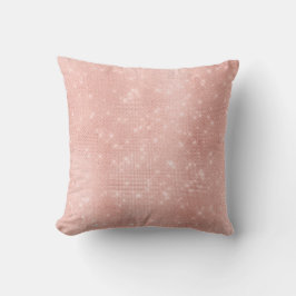 Luxuriöse rosa Rose Gold Pink Metallic Funkelnd Se Kissen