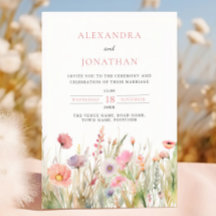 Luxuriöse, rosa Wildblume Hochzeit