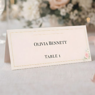 Luxuriöse rosafarbene Platzkarten für die Hochzeit Tischaufsteller