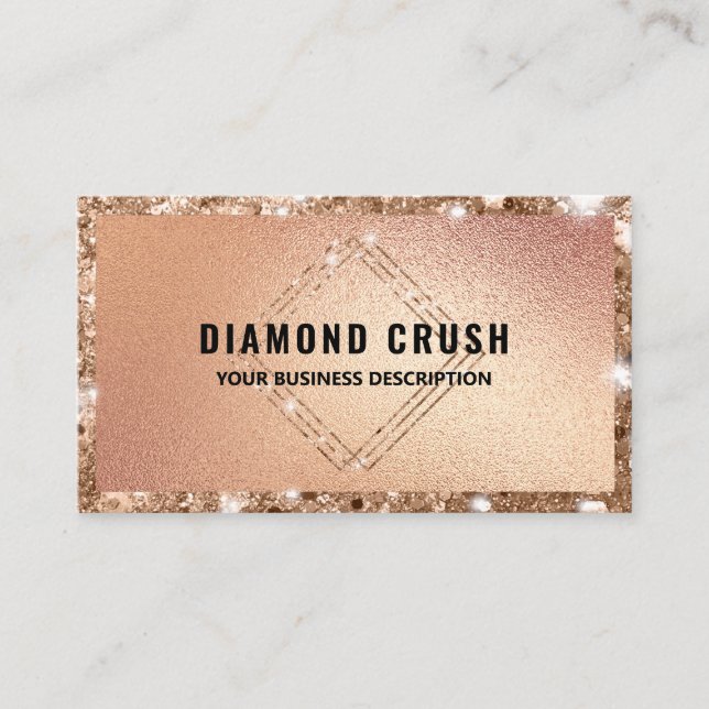 Luxuriöse Rose Gold Badehaut und Körper Visitenkarte (Vorderseite)