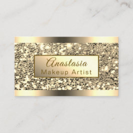 Luxuriöse Rose Gold Chunky Glitzer Makeup Artist Visitenkarte