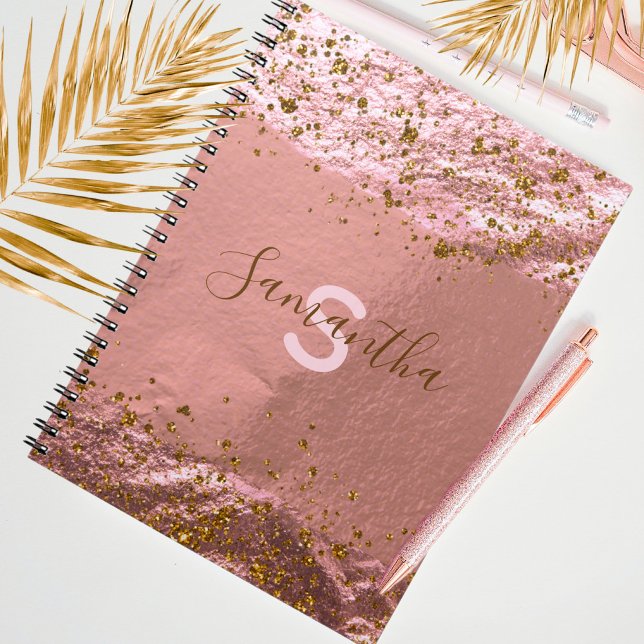 Luxuriöse Rose Gold Foil Glittery Stilvolle Elegan Notizblock (Von Creator hochgeladen)