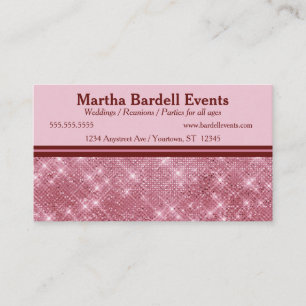 Luxuriöse Rose Gold Glitzer Events Schönheit Stil Visitenkarte