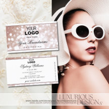 Luxuriöse Rose Gold Glitzer Spark Stars Logo Weiß