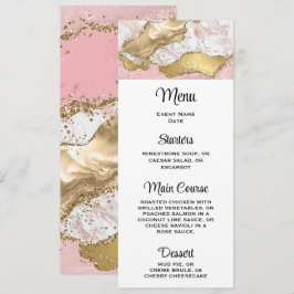 Luxuriöse Rose Gold Pink Marmordesign Einladung