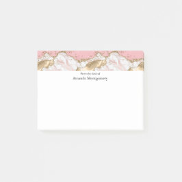 Luxuriöse Rose Gold Pink Marmordesign Post-it Klebezettel