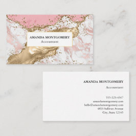 Luxuriöse Rose Gold Pink Marmordesign Visitenkarte