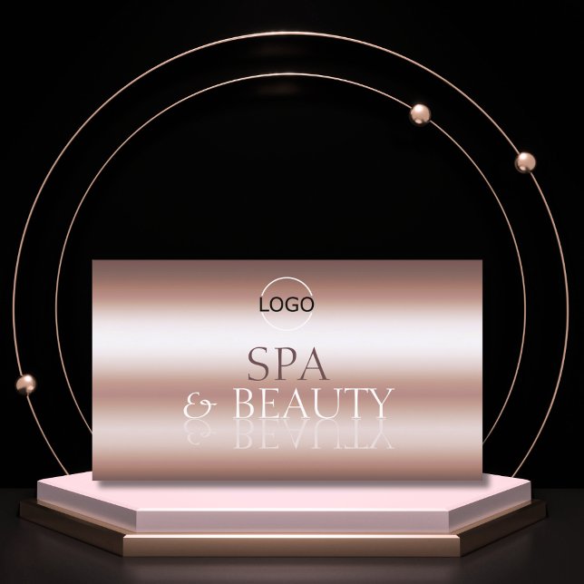 Luxuriöse Rose Gold Stilvoller Mirror Schriftart m Visitenkarte (Von Creator hochgeladen)