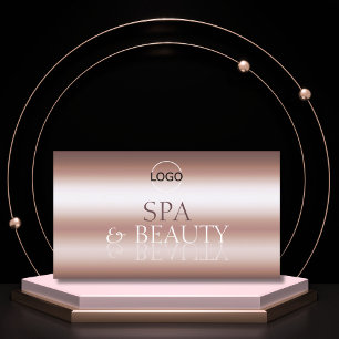 Luxuriöse Rose Gold Stilvoller Mirror Schriftart m Visitenkarte