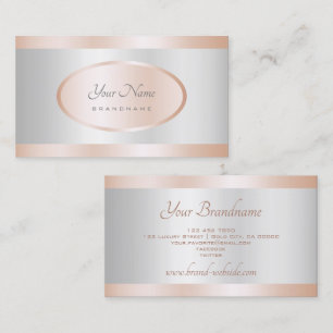 Luxuriöse Rose Gold und Silver Effect Beruflich Visitenkarte