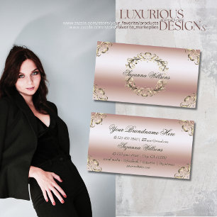 Luxuriöse Rose Gold Verziert beeindruckend und kre Visitenkarte