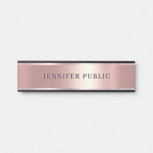 Luxuriöse Roségold Benutzerdefinierte Elegante Mod Türschild