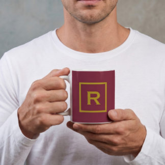 Luxuriöse rote einfarbige einfache persönliche Tas Kaffeetasse