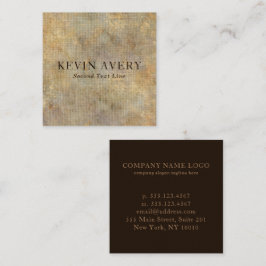 Luxuriöse Rustikale Beige Gold Textur Quadratische Visitenkarte