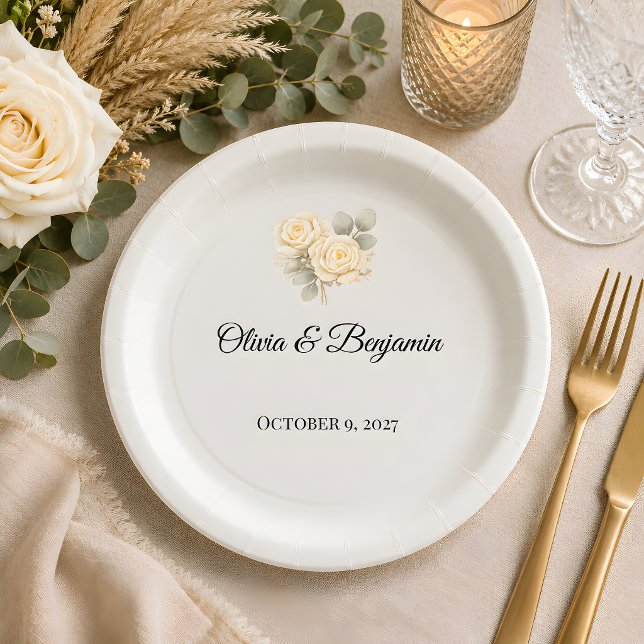 Luxuriöse rustikale Hochzeit Pappteller (Part of the luxury rustic wedding theme collection, paper plate)