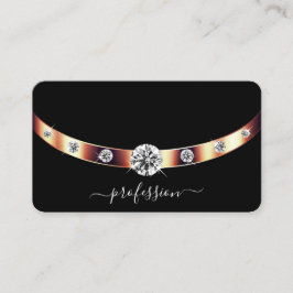 Luxuriöse Schwarz und Rose Gold mit Initials Moder Visitenkarte