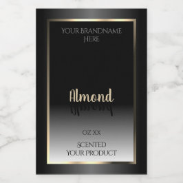 Luxuriöse Schwarz-Weiß-Produktetikett-Gold-Rahmen Lebensmitteletikett