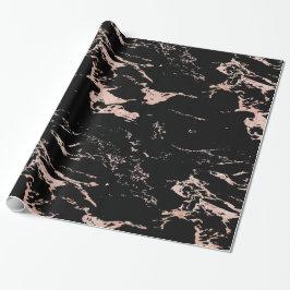 Luxuriöse Schwarze Rose Geschenkpapier