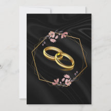 Luxuriöse schwarze und goldene Blumenhochzeits-Ein