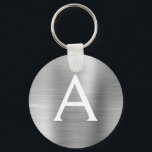 Luxuriöse Silber-Imitate Edelstahl-Monogramm Schlüsselanhänger<br><div class="desc">Luxuriöse Silber Imitate Edelstahl Metallic Eleganter Schlüsselanhänger. Diese Schlüsselanhänger können so angepasst werden,  dass sie Ihren Anfangs- und Vornamen enthalten. Diese Schlüsselketten machen Geburtstags-,  Brautparty- oder Junggeselinnen-Abschied-Favoriten großartig.</div>