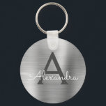 Luxuriöse Silber-Imitate Edelstahl-Monogramm Schlüsselanhänger<br><div class="desc">Luxuriöse Silber Imitate Edelstahl Metallic Eleganter Schlüsselanhänger. Diese Schlüsselanhänger können so angepasst werden,  dass sie Ihren Anfangs- und Vornamen enthalten. Diese Schlüsselketten machen Geburtstags-,  Brautparty- oder Junggeselinnen-Abschied-Favoriten großartig.</div>