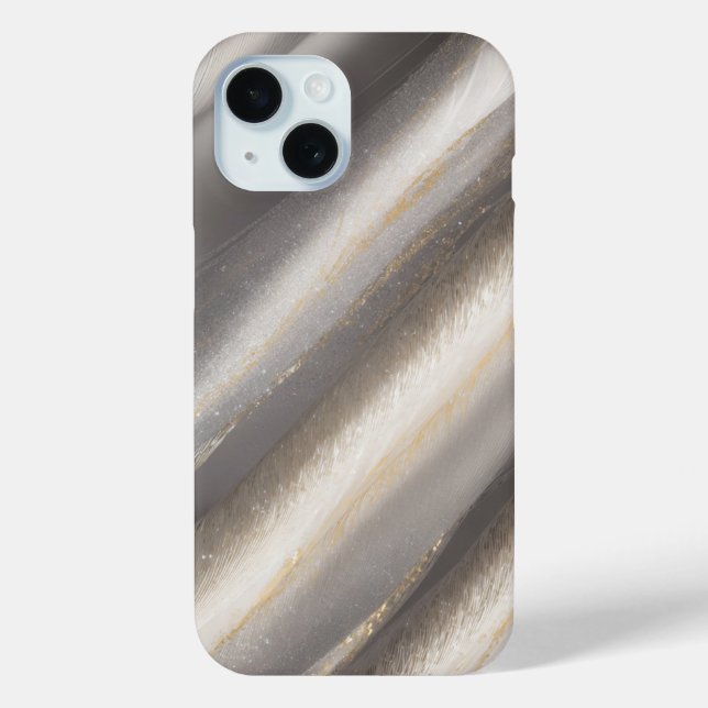 Luxuriöse Silver and Gold Phone Case (Rückseite)