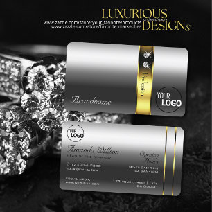 Luxuriöse Silver Gold Dekor Glamour Juwelen hinzuf Visitenkarte