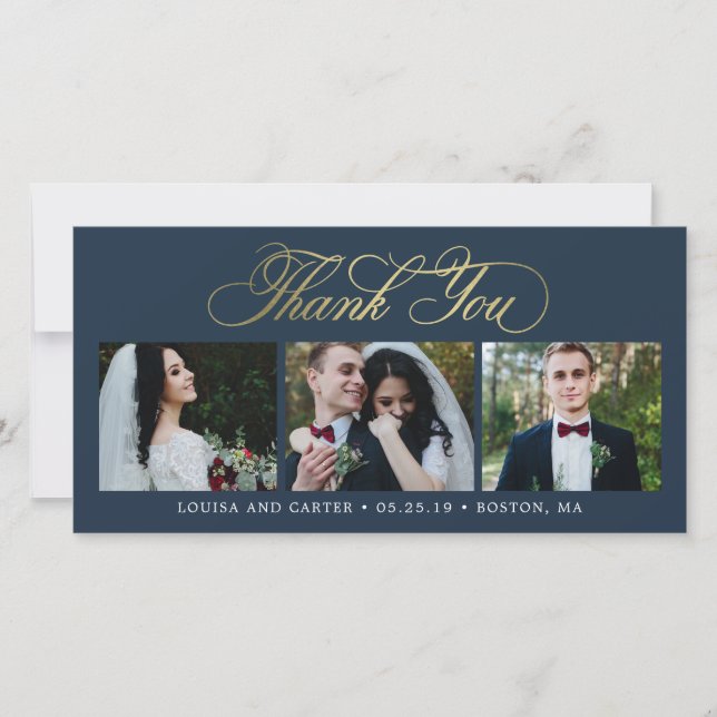 Luxuriöse Skript EDITABLE FARBE Vielen Dank an Car Dankeskarte (Vorderseite)