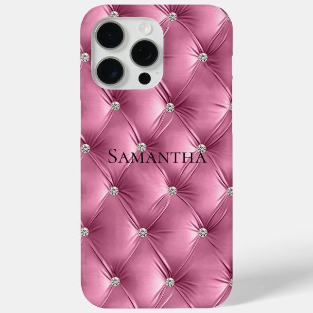 Luxuriöse Soft Pink Imitate Velvet Case-Mate iPhone Hülle (Rückseite)