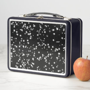 Luxuriöse Starry Sky Black Star Elegance Astronom Metall Brotdose