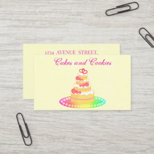 Luxuriöse Sweet Pink Cakes Business Card Visitenkarte