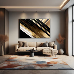 Luxuriöse texturierte diagonale Streifen Poster