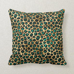 LUXURIÖSE TIERDRUCKLEITUNG GRÜNE GOLD CUSHION KISSEN