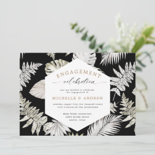 Luxuriöse tropische Blumen-Hochzeitseinladung