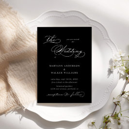 Luxuriöse Typografie Budget Hochzeitseinladung Einladung