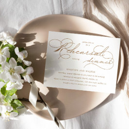 Luxuriöse Typografie Budget Probe Dinner Einladung