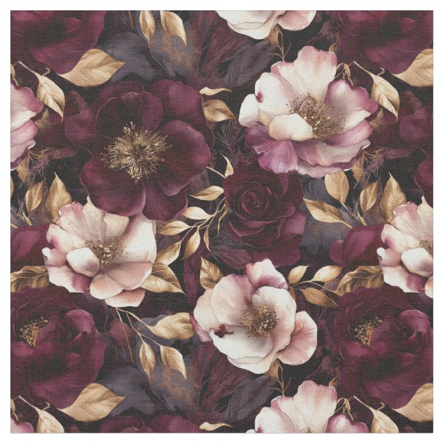 Luxuriöse Velvet-Blume Stoff (Nahaufnahme)