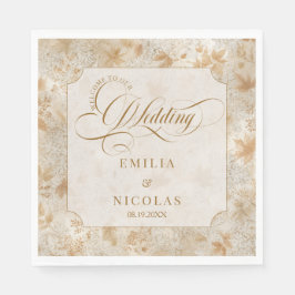 Luxuriöse viktorianische Herbst-Hochzeit Serviette