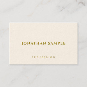 Luxuriöse Visitenkarten Eleganter Gold Text Modern Visitenkarte