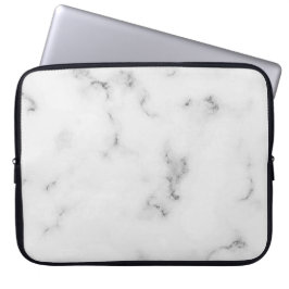 Luxuriöse, weiße Marmorstruktur Laptopschutzhülle