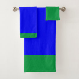 LUXURIÖSE WELLNESS-CENTER COBALT BRIGHT BLUE GREEN BADHANDTUCH SET