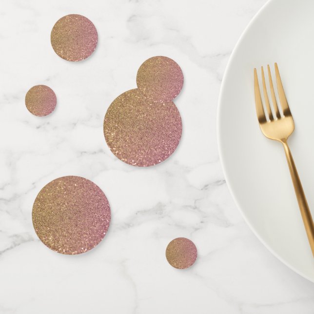 Luxuriöse Wertvoll Gold Pink Glitzer Konfetti (Gruppe)