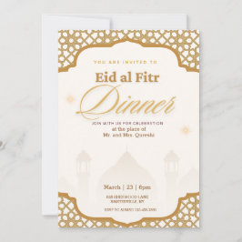 Luxuriöse White and Gold Eid al Fitness Party Einl Einladung