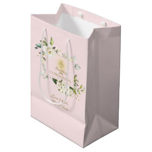 Luxuriöse White Blume Gold Erste Heilige Kommune Mittlere Geschenktüte