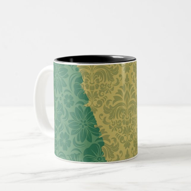 Luxuriöse Zierelemente Zweifarbige Tasse (Vorderseite Links)