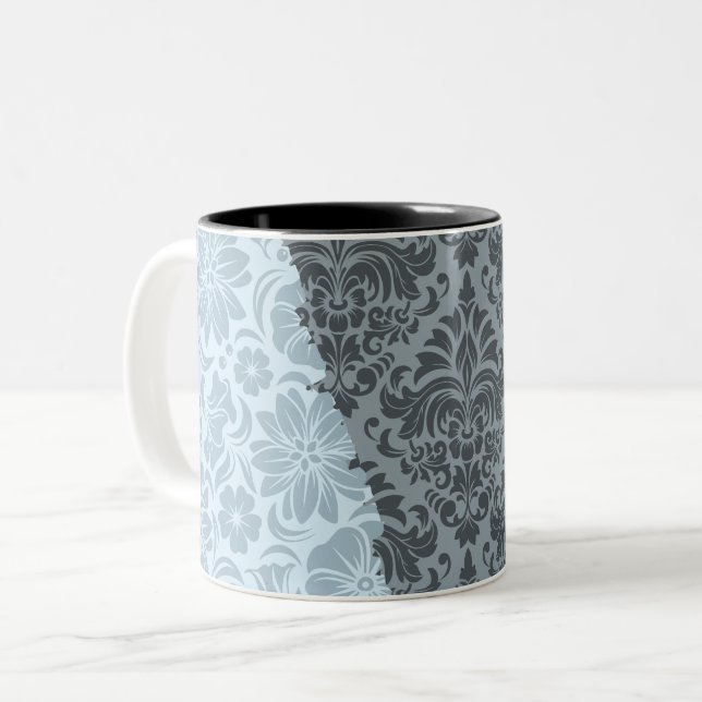 Luxuriöse Zierelemente Zweifarbige Tasse (Vorderseite Links)