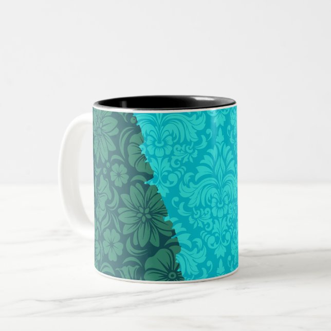 Luxuriöse Zierelemente Zweifarbige Tasse (Vorderseite Links)