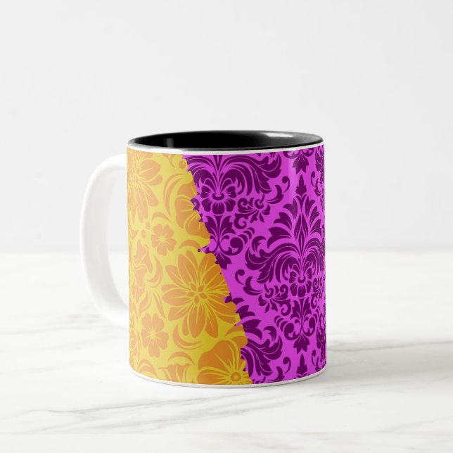 Luxuriöse Zierelemente Zweifarbige Tasse (Vorderseite Links)