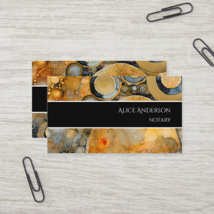 Luxuriöser abstrakter Fossil-Gold-Felsen elegant e Visitenkarte