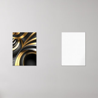 Luxuriöser Abstrakter Hintergrund mit Gold und Bla Bilderwand Sets